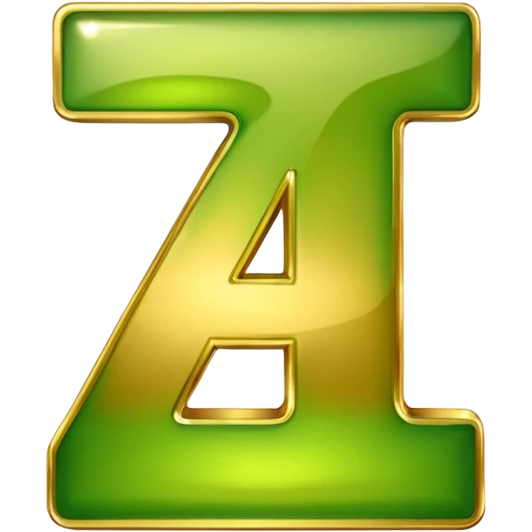 number 4 in golden and green shadows emoji