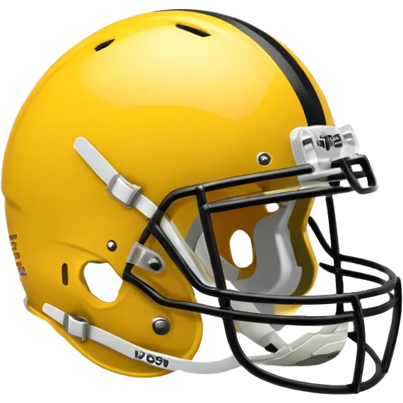 College football player helmet in yellow color emoji