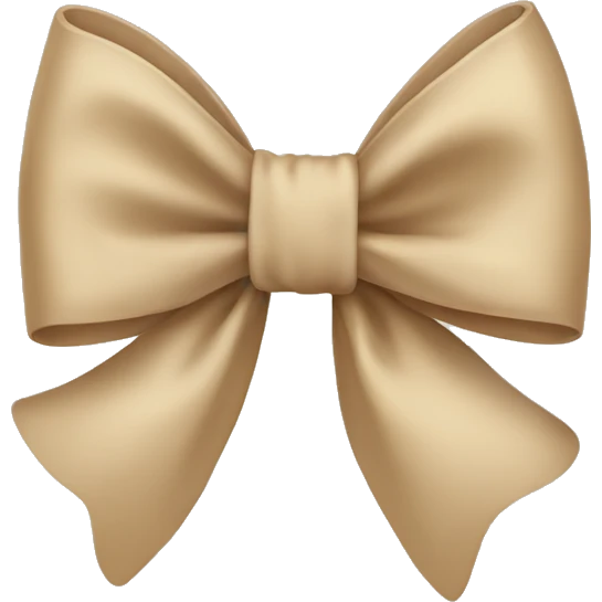 Beige bow emoji