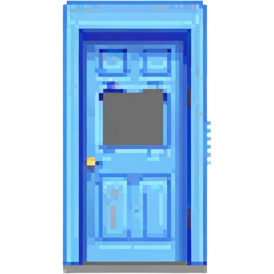 blue door emoji