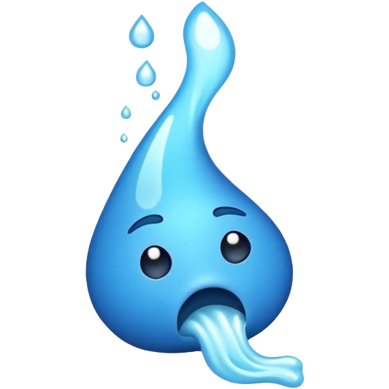 Vomiting blue emoji