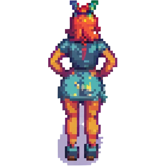 pixel art figure twerking, retro video game vibe emoji