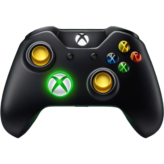 Clash of Clans aesthetic: Cinematic Playful Xbox One Console Portrait Emoji, rendered in a 3D vector-style similar to standard emojis with minimal shading and bold, simplified shapes. A compact, distinct form with signature details, softly glowing with a modern gaming energy charm. Simplified yet unmistakably iconic, highly detailed and consistent, glowing with a soft radiance and high shine. Stylized with a touch of next-gen innovation and a soft glowing outline, capturing the essence of a beloved gaming relic with a friendly, playful manner! emoji