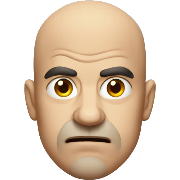 bald man angry face  emoji