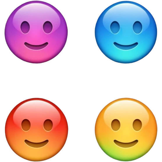a colourful button not 3d or shading only 1 button emoji
