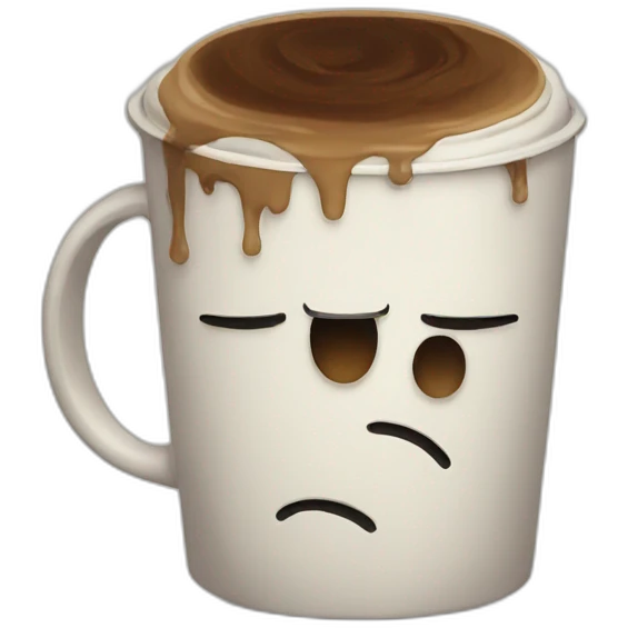 Sad coffe emoji