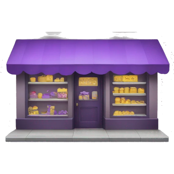 Purple shop emoji