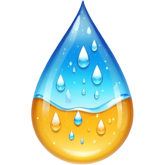 resin drop with sparkles inside emoji