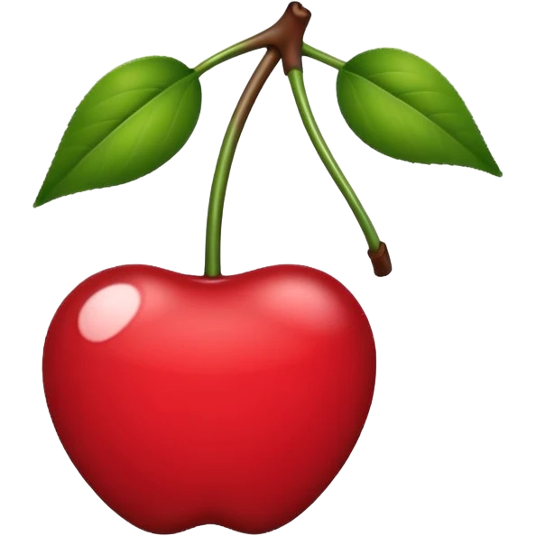 A cherry outline that is black and white emoji