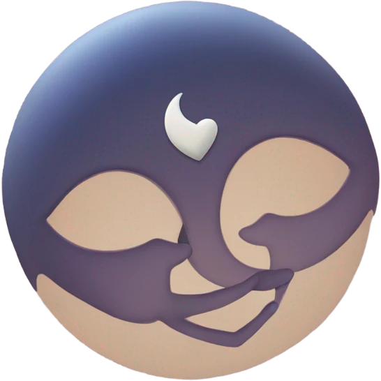 Heart hugging the moon emoji