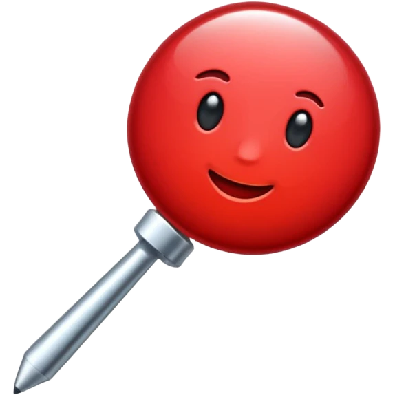 glitter red pin emoji