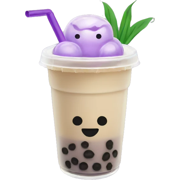 taro bubble tea  emoji