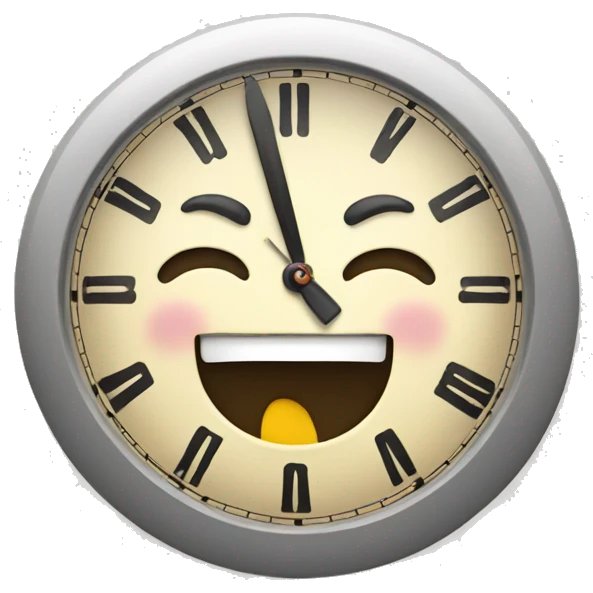 happy clock emoji