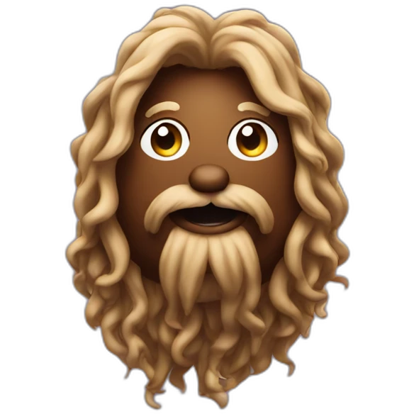 Poo with long hair emoji