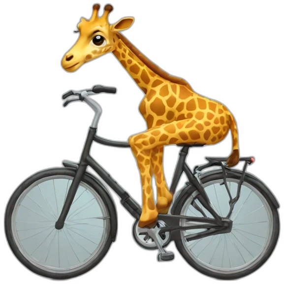girafe qui fait du vélo emoji