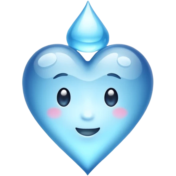 heart shape water drop emoji
