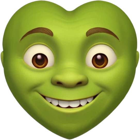 shrek in a heart shape emoji