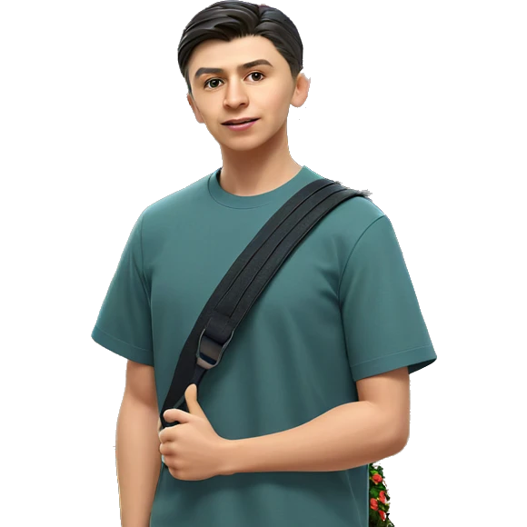 boy in outdoor garden setting emoji