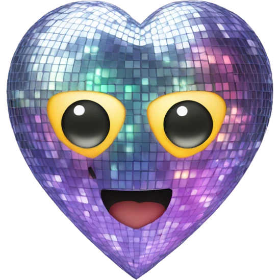 Disco ball heart emoji