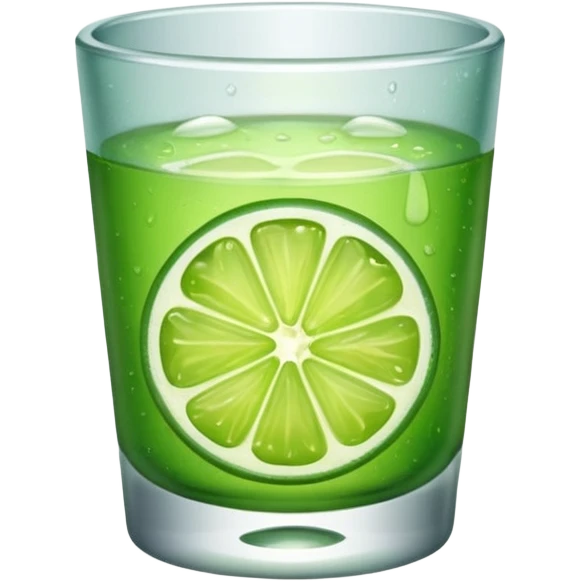 Shot glass with lime emoji