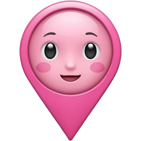 create a cute pink location pin { example 📍} emoji