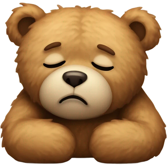 Sleepy teddy bear emoji