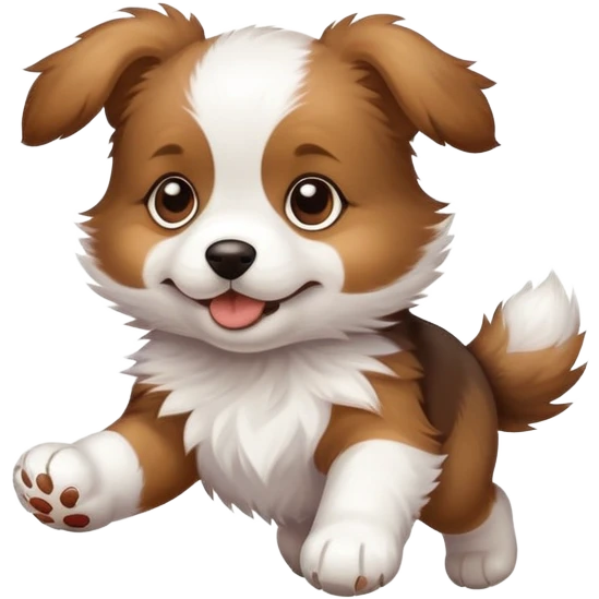 puppy chasing a ball emoji