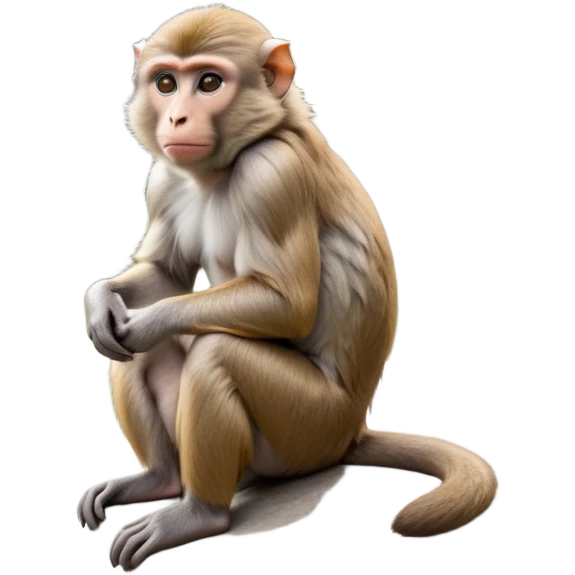 cinematic-macaque-realistic-full-body-sitting-emoji,-compact-muscular-frame-poised-on-a-rocky-outcrop,-short-curled-tail-resting-behind,-head-tilted-dramatically,-thick-dense-fur-in-warm-shades-of-brown-and-grey,-expressive-eyes-filled-with-intelligent-curiosity,-simplified-yet-realistic-focused-features,-highly-detailed,-glowing-with-an-almost-sarcastic-glow emoji