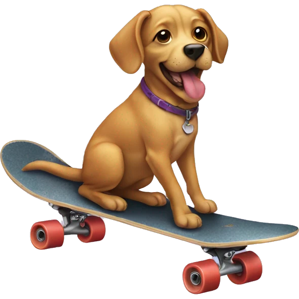 Dog on skateboard  emoji