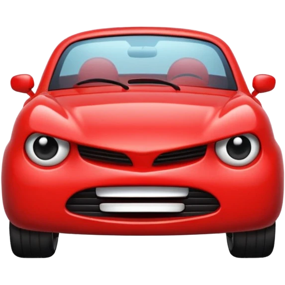 angry red car cute emoji
