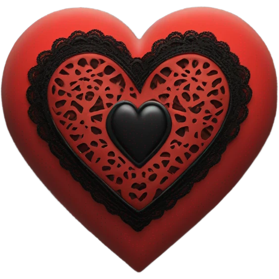 red heart with black lace emoji