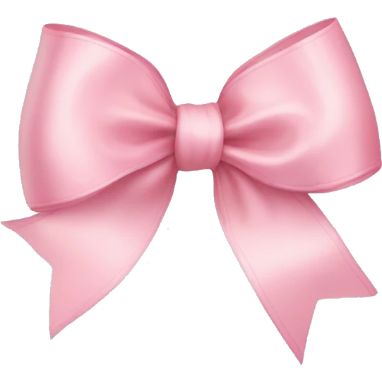 light pink ribbon bow emoji