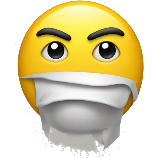 yellow circle with eyes looking to the side and straight face emoji