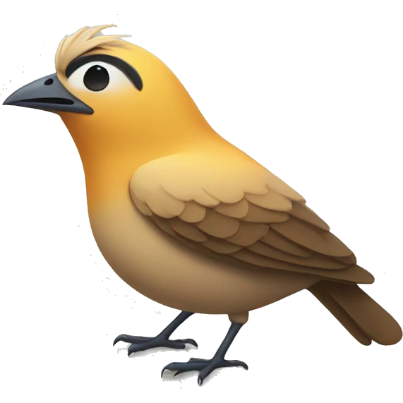 Bird doing peace sign emoji