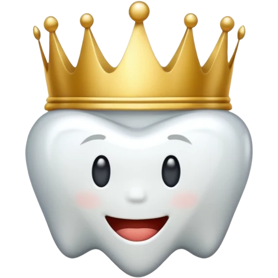 diente con una corona dorada emoji
