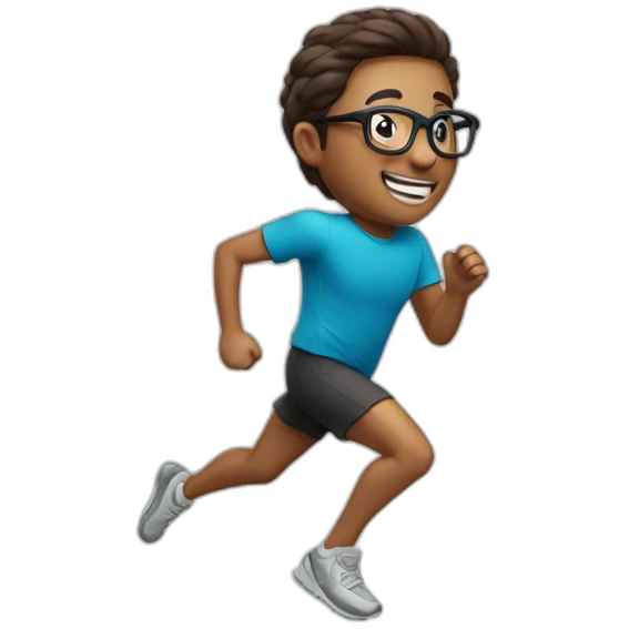 Running with glasses emoji