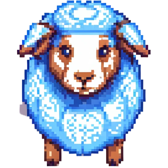 sheep pixel art style emoji