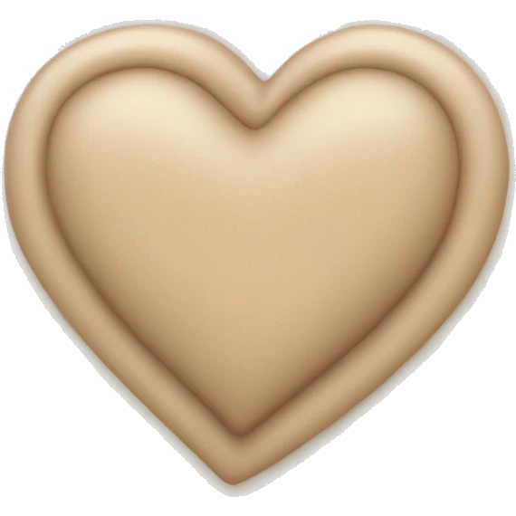 Beige heart  emoji