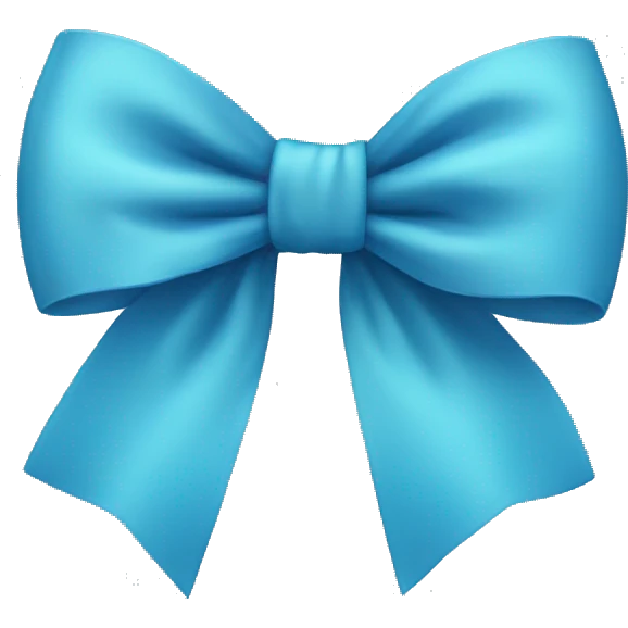 Blue bow emoji