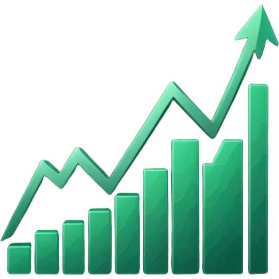 dark green growth graph emoji
