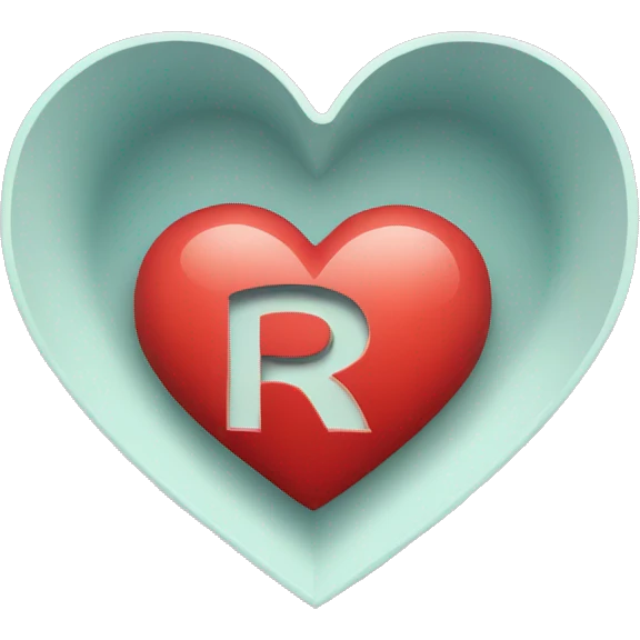 letter r inside a heart emoji