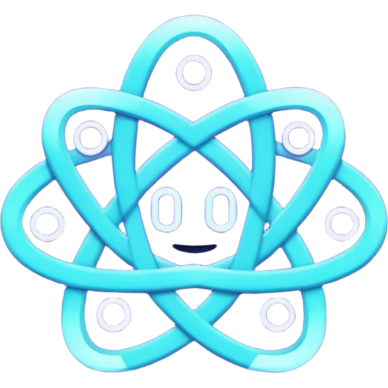 futuristic minimalistic emoji icon, letters "SANG" formed by three glowing digital lines representing Storm, Atom and NoizeGames, neon purple (#8B5CF6) and cyan (#00E0FF) on dark background, modern tech style, 1:1 aspect ratio
 emoji