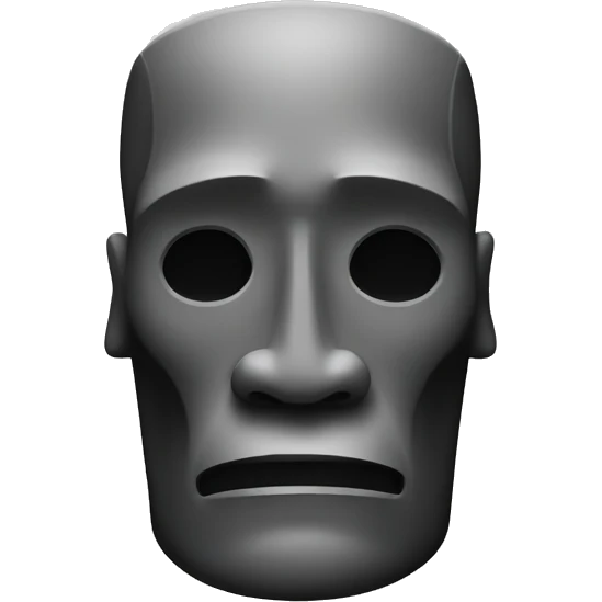 moai with skull emoji