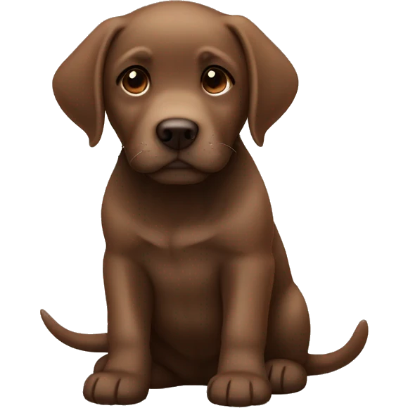 Cute brown labrador puppy emoji