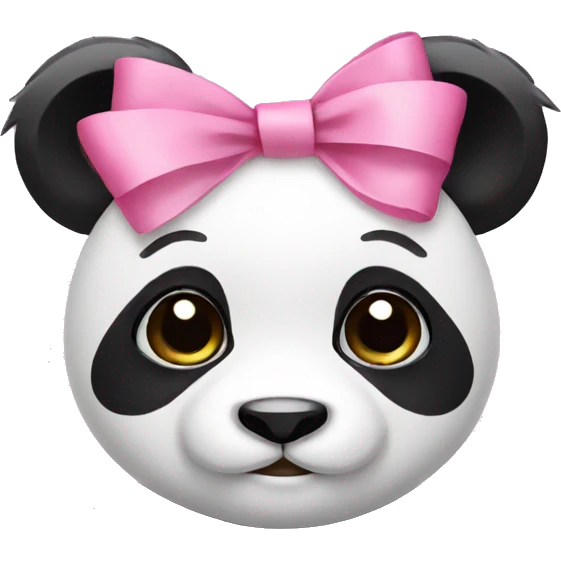 panda with pink bow emoji