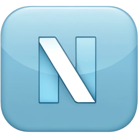 Light blue Netflix logo emoji