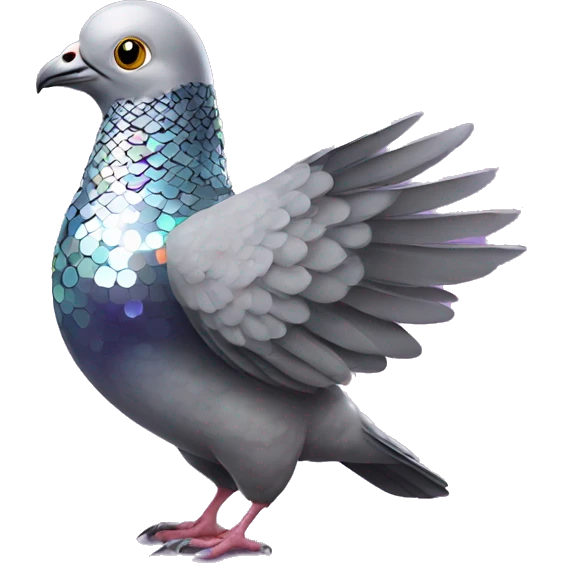 dancing disco ball pigeon emoji