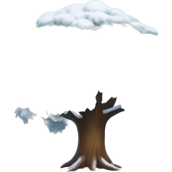 Big Tree, Covered In Snow emoji