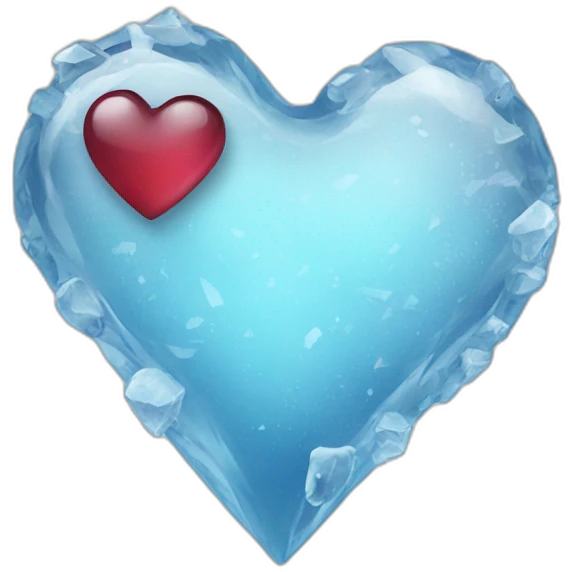Ice heart emoji