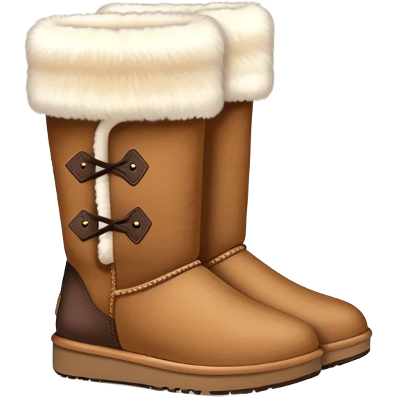 Cute brown furry Ugg boots emoji